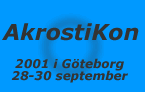 AkrostiKon 2001- en sf-bokfest! 28-30 september i Göteborg
