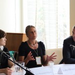2011. Författarna Sara Bergmark Elfgren, Lotta Olivecrona och Peter Bergting diskuterar barn- och ungdomsböcker på Eurocon.